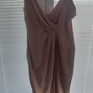 Sleeveless Draped Women’s Dress in Dusty Rose